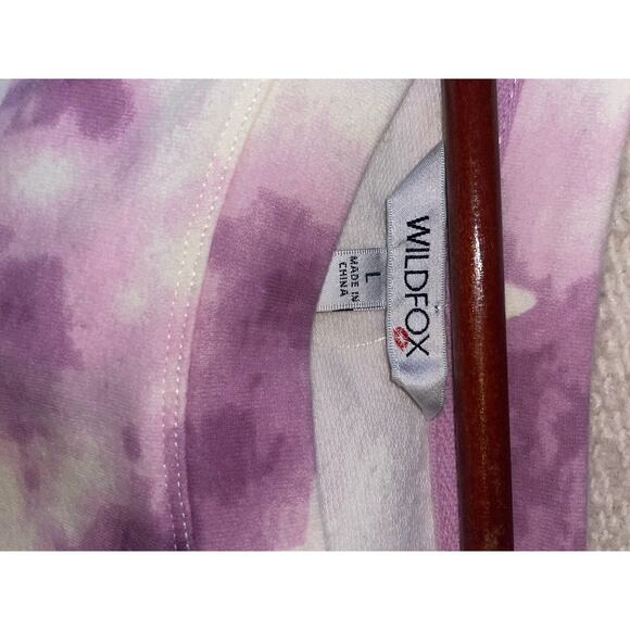 WILDFOX Tie Dye Star Sweatshirt PURPLE CELESTIAL - Picture 5 of 6